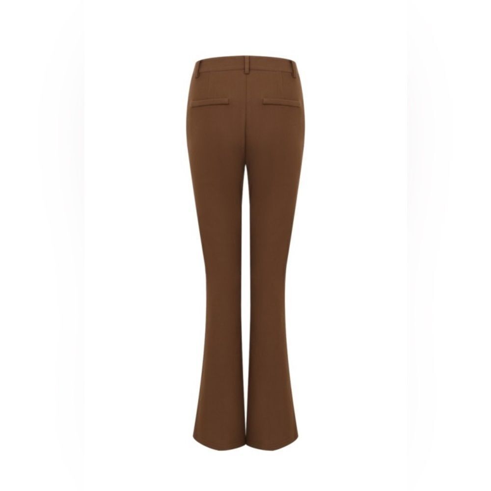 Brown Side Button Pants - Picture 3 of 3